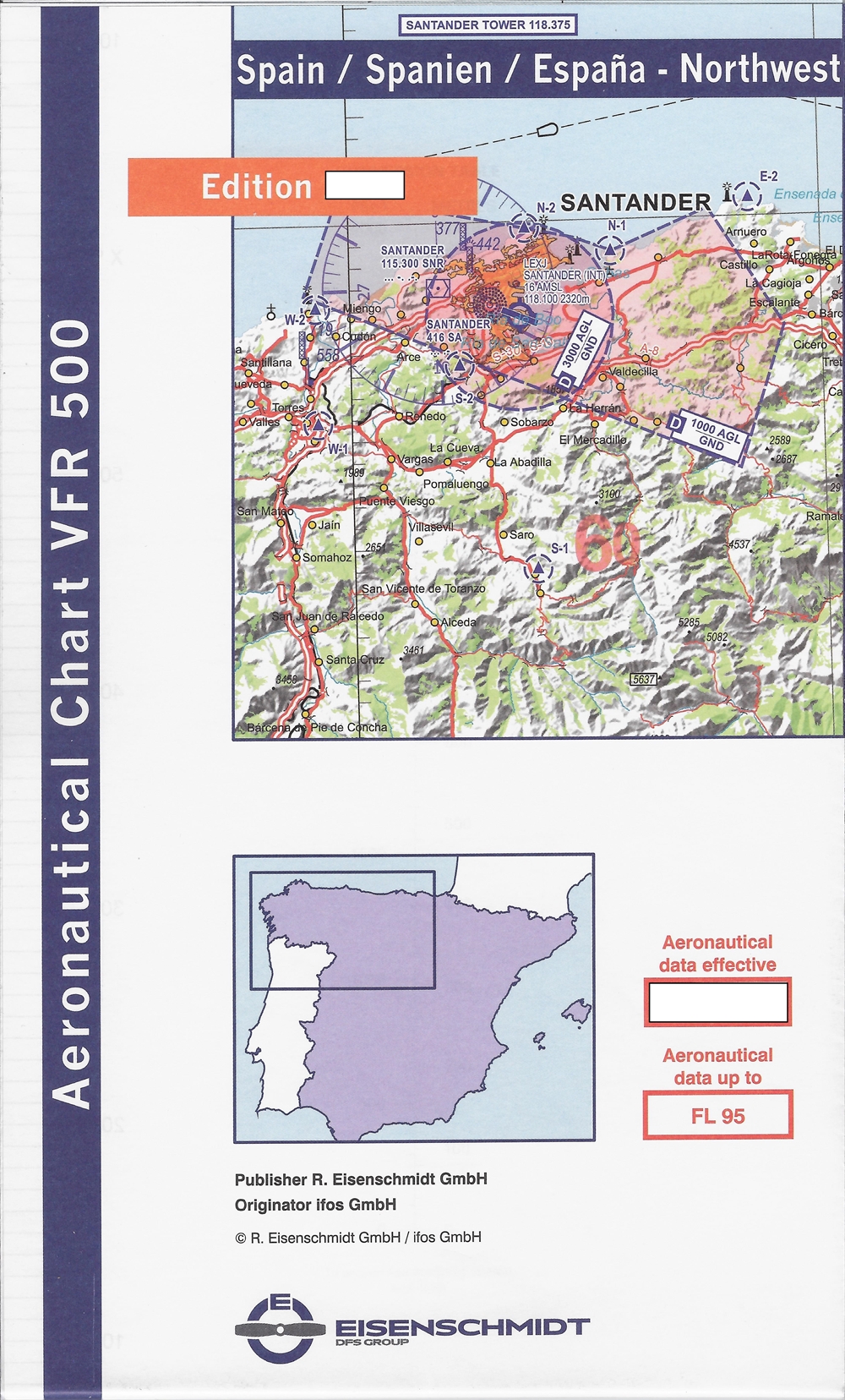 spain northwest vfr chart vfr charts spain